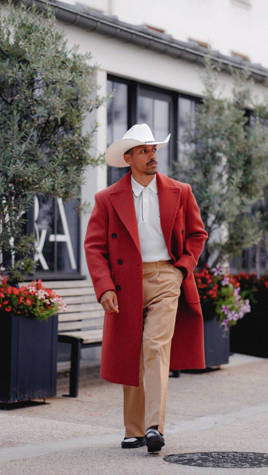 Polo-Coat Florent en laine bouillie