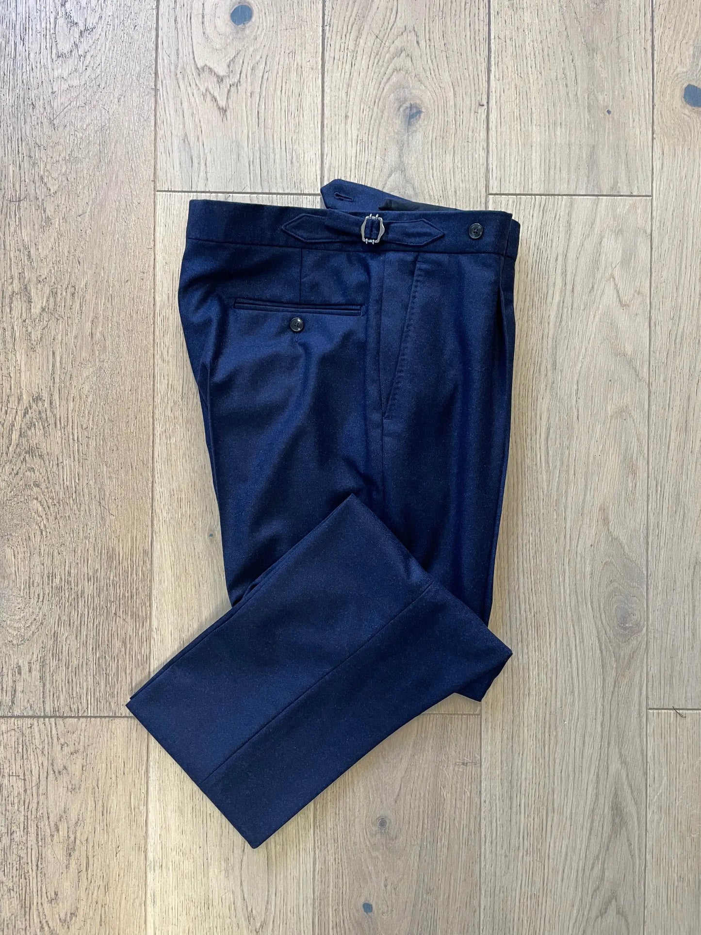 Pantalon flanelle bleue Micka