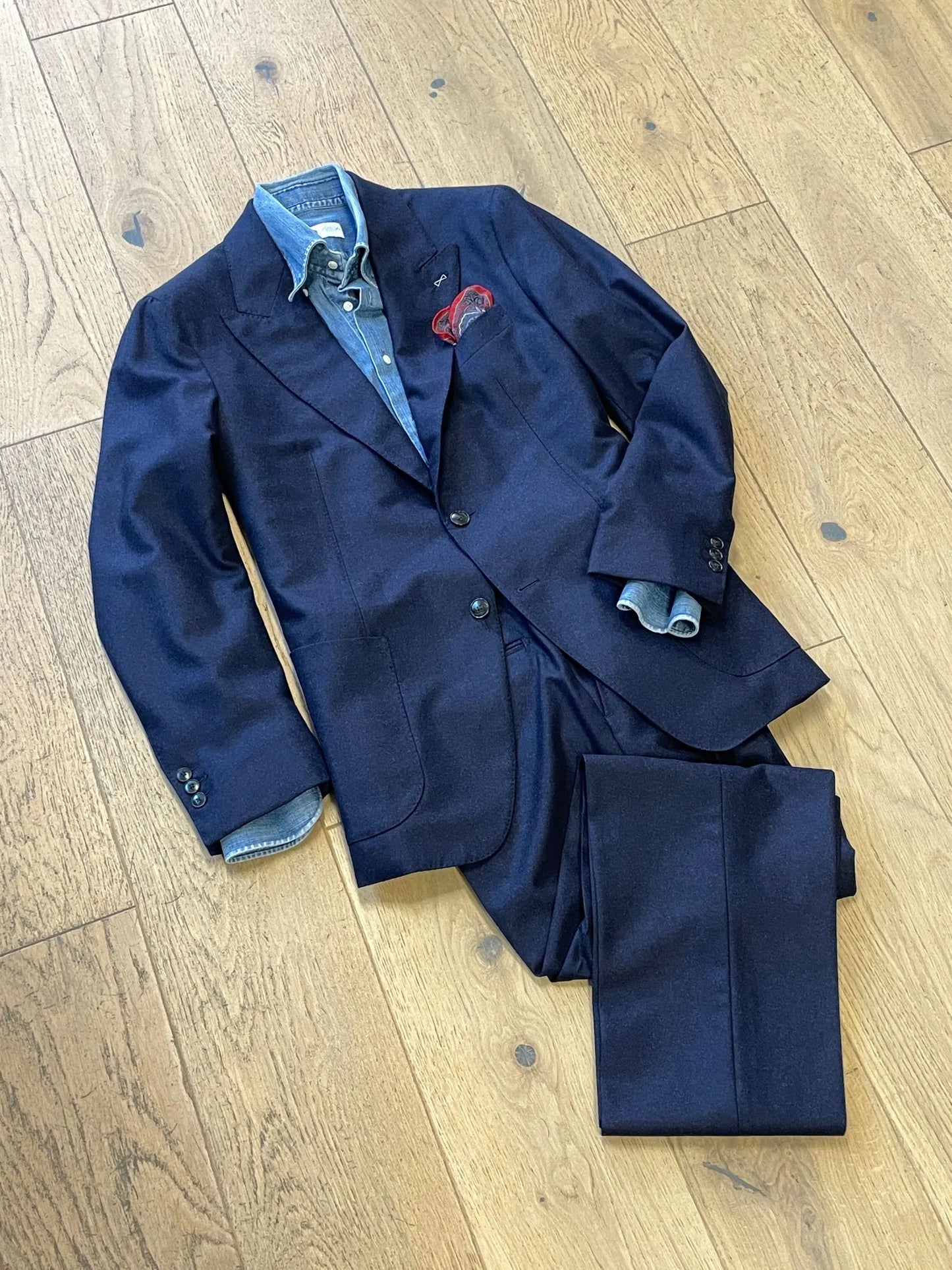 Veste flanelle bleue Micka